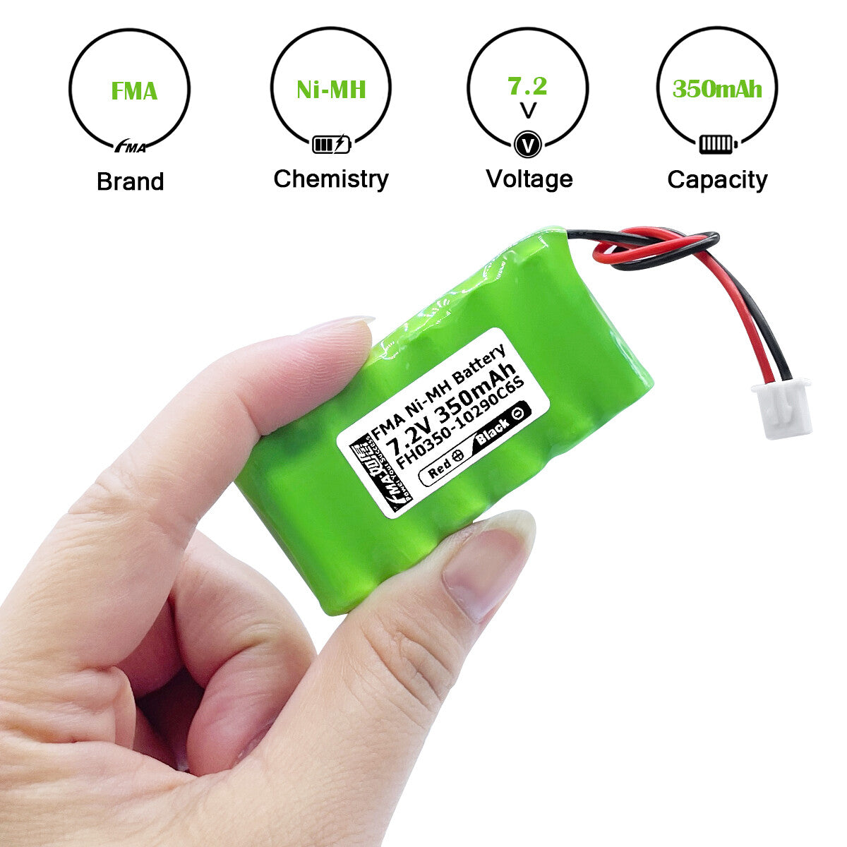 Ni-MH battery 7.2V 350mAh-Parameters

