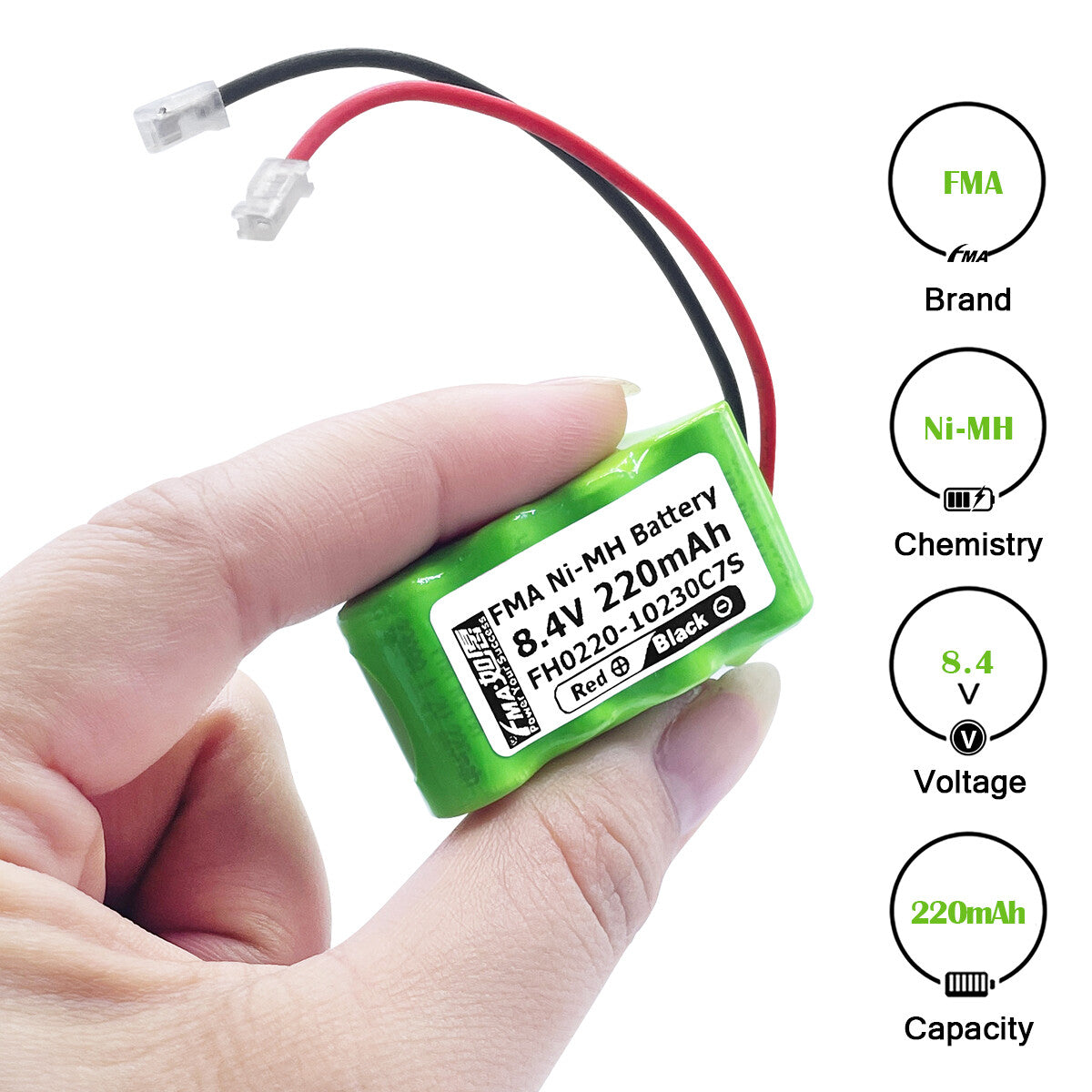 Ni-MH battery 8.4V 220mAh-Parameters
