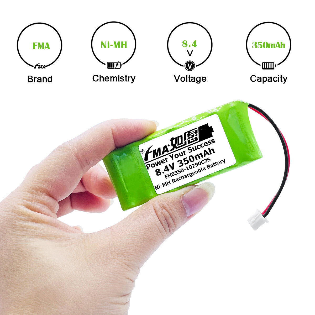 Ni-MH battery 8.4V 350mAh-Parameters

