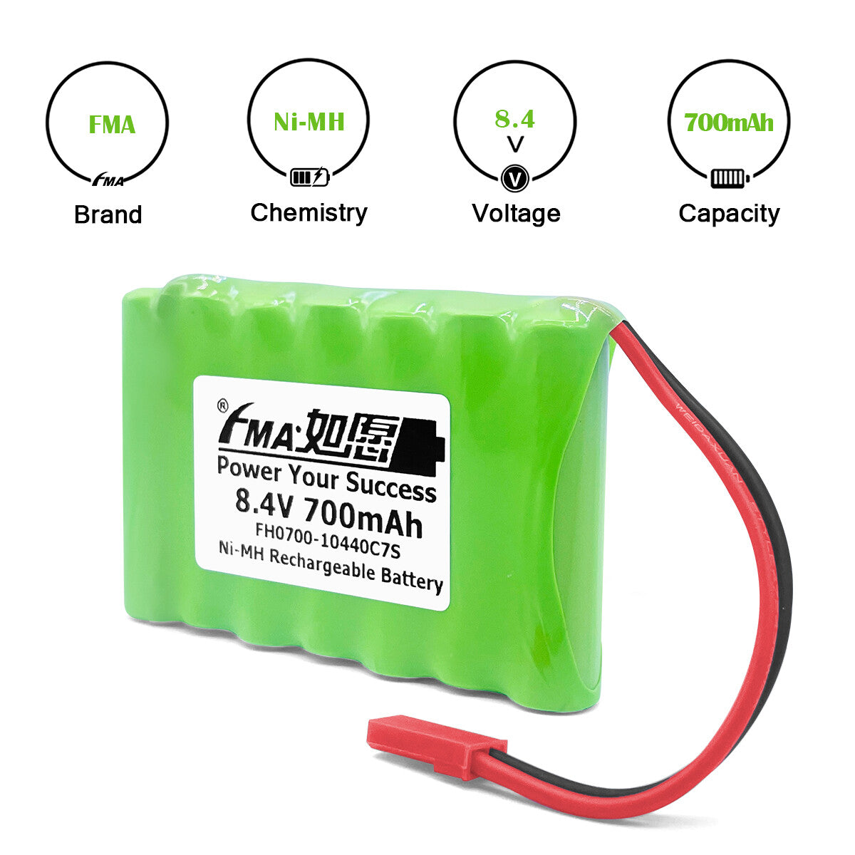 Ni-MH battery 8.4V 700mAh-Parameters
