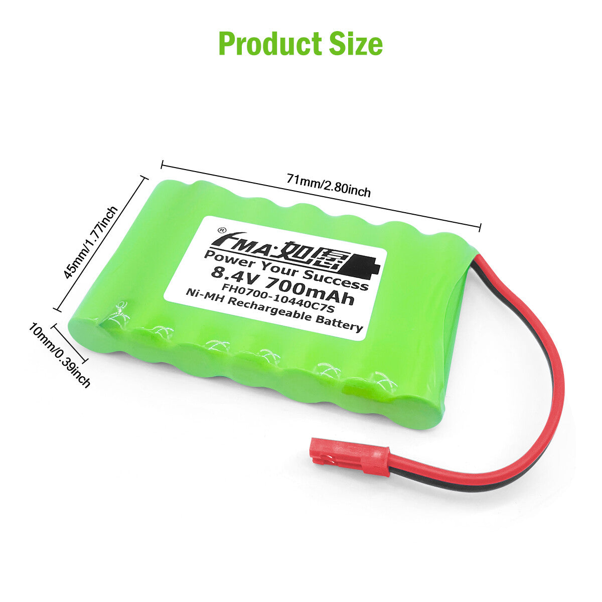 Ni-MH battery 8.4V 700mAh-Size
