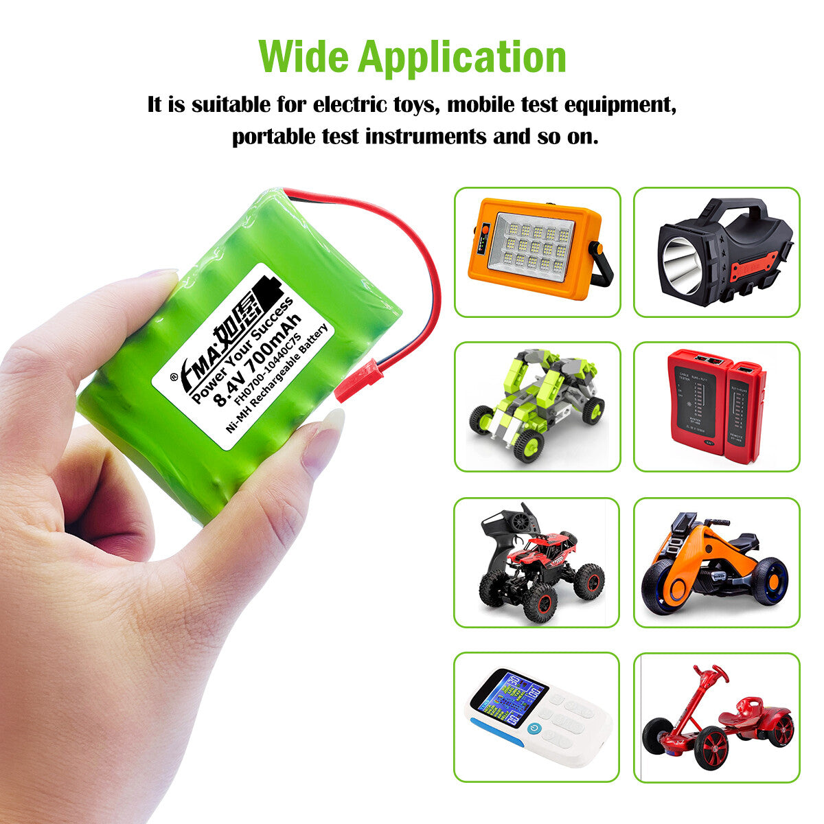 Ni-MH battery 8.4V 700mAh-Wide application
