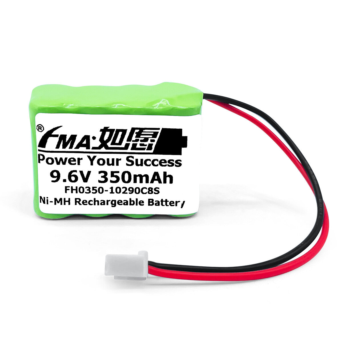 Ni-MH battery 9.6V 350mAh-Front view
