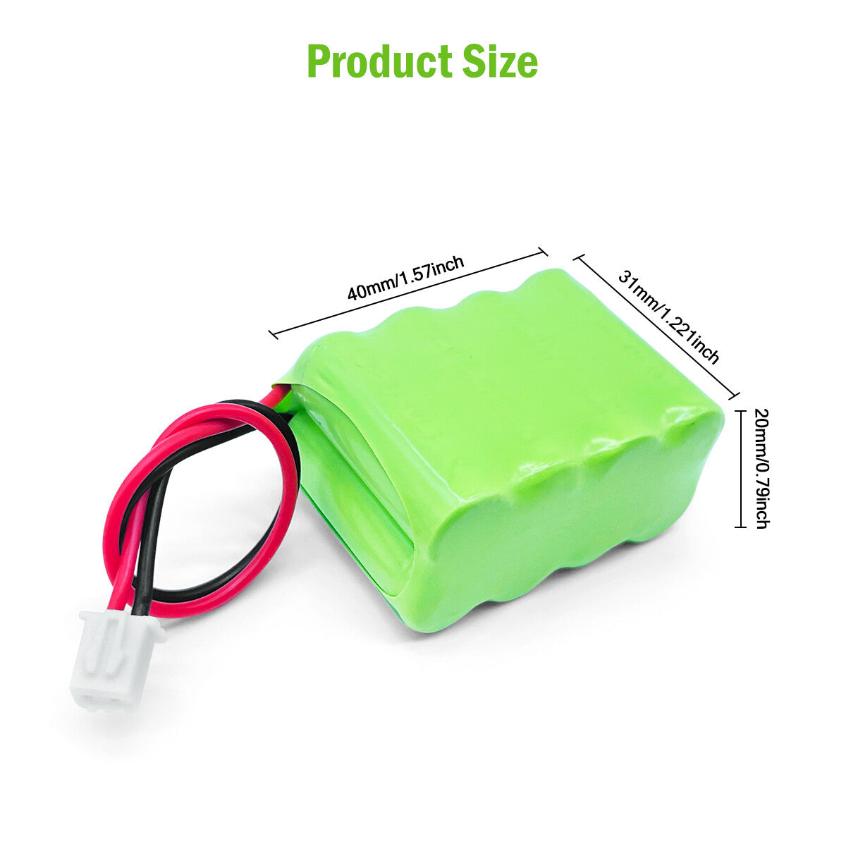 Ni-MH battery 9.6V 350mAh-Size
