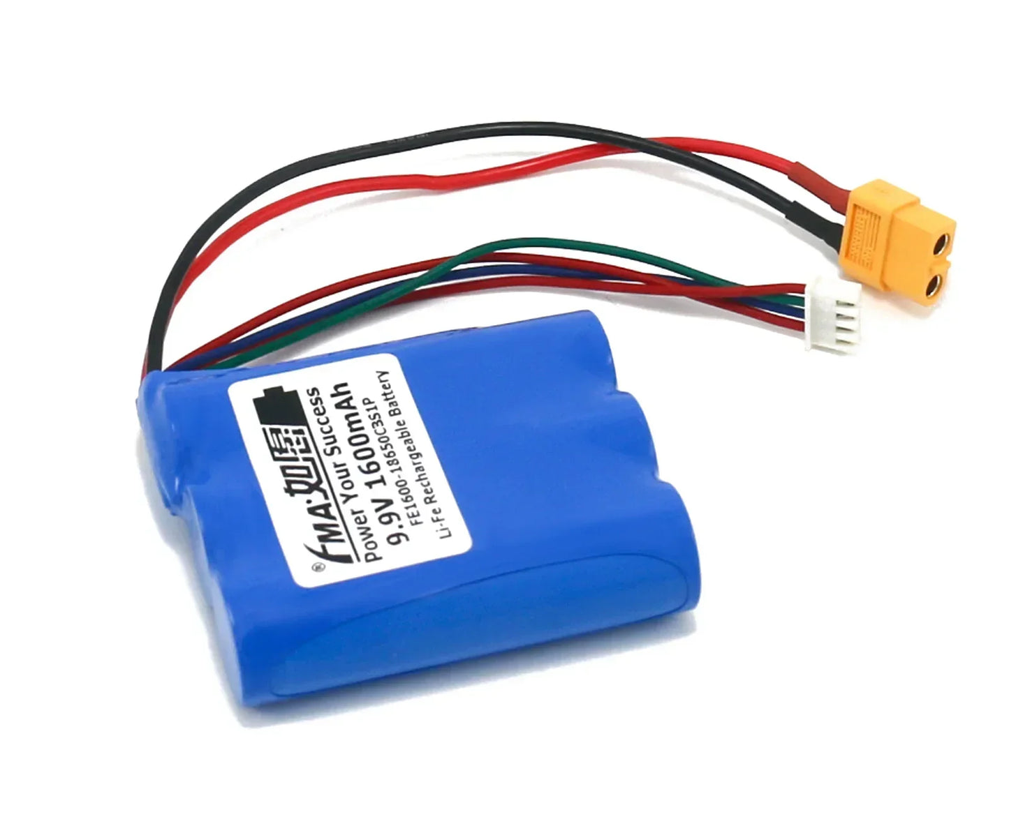 9.6V 1600mAh LiFePO4 Rechargeable Battery Pack for RC Cars, Boats & Model Planes