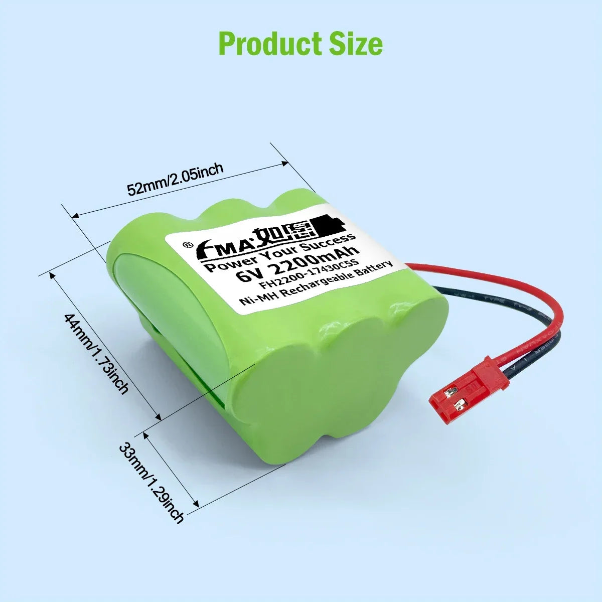 6V Ni-MH/Ni-Cd Rechargeable Battery 4/5A for Emergency Light & Exit Sign Backup Power
