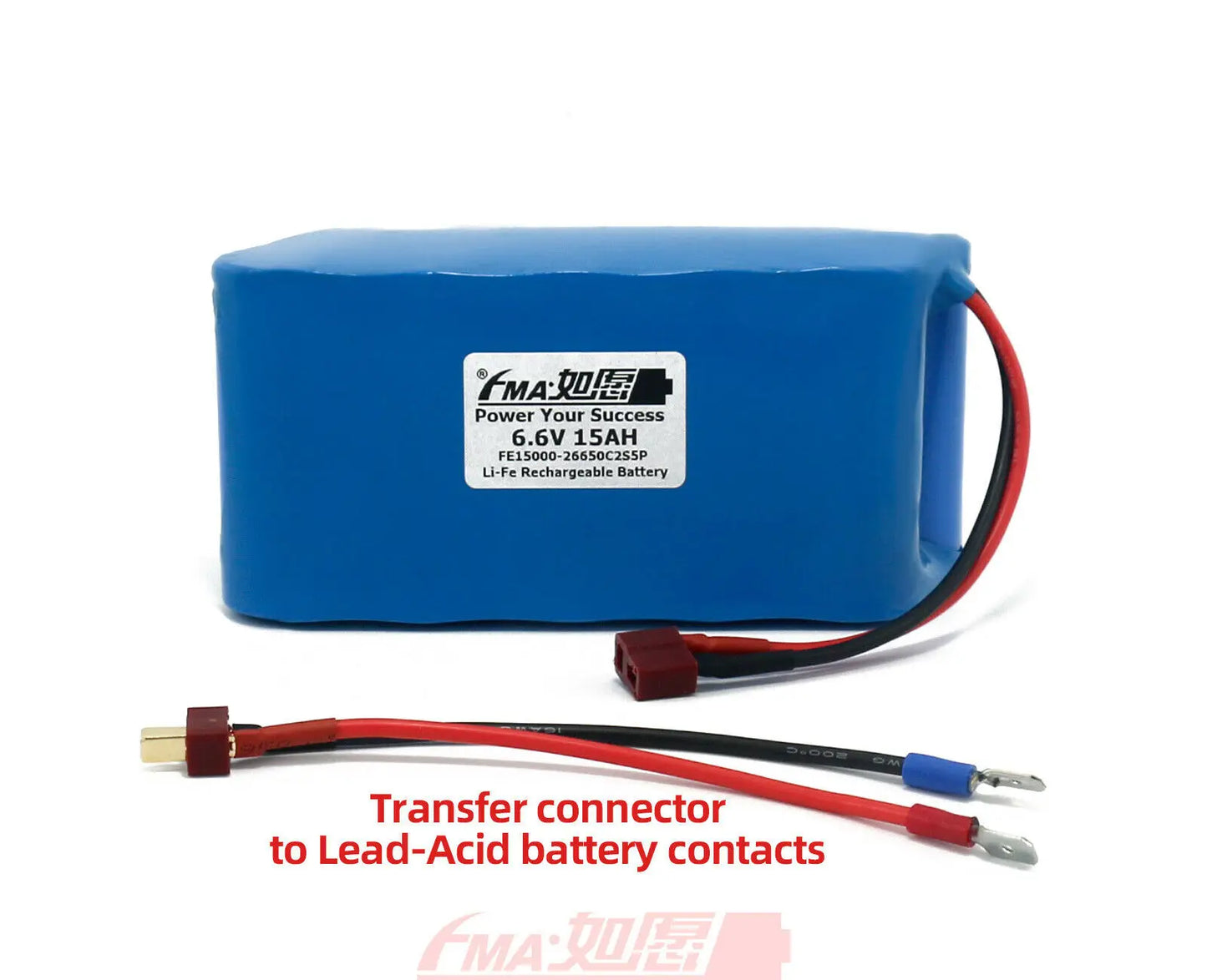 LiFe Battery 6.4V 15Ah Replace Lead Acid 6V 12AH to UPS Baby Car LC-R0612P Light