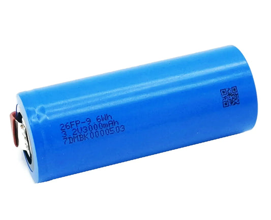 Rechargeable Li-Fe Battery LiFePO4 14500 (AA) 18500 18650 26650 3.2v 3-3.4Ah for Powertools Camera Razor LED Flashlight Cell