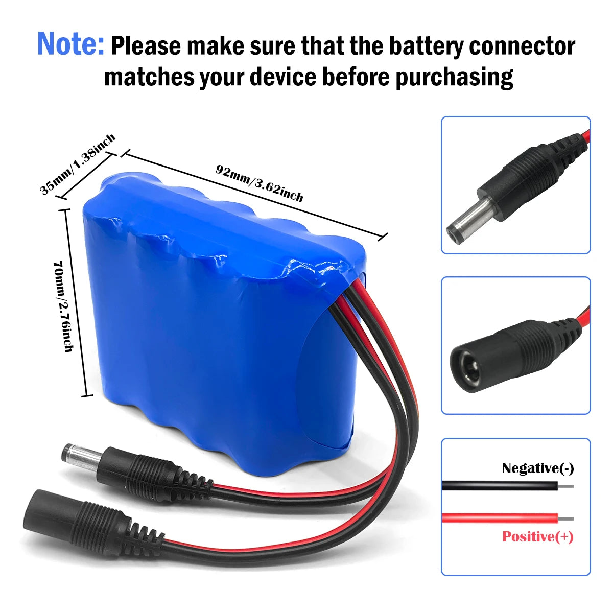 FMA 18V 22.2V 25.2V 29.6V 33.3V 36V 3500mAh Li-ion Rechargeable Battery Pack for Portable Test Device Electronic Toys