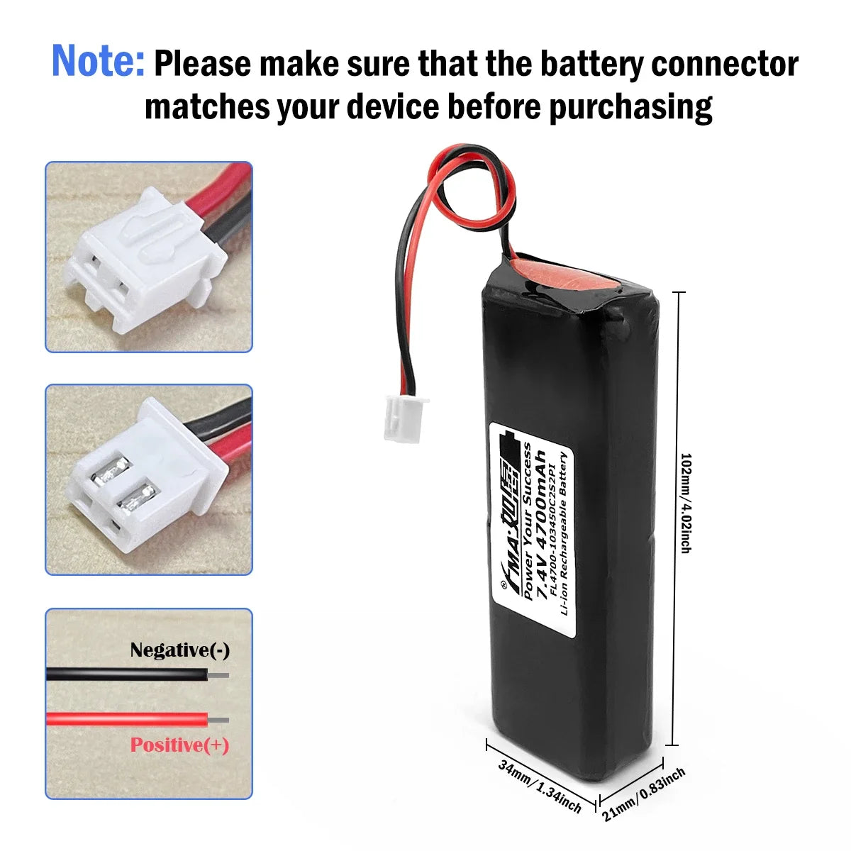 FMA Li-ion Rechargeable Battery 7.2V 2350mAh 7.4V 4700mAh for Racing Car Luminous Voice Model Toys Digital Modul-R Camera cell