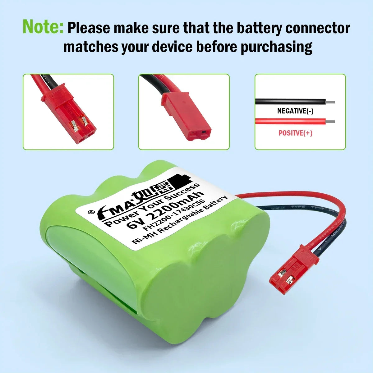 6V Ni-MH/Ni-Cd Rechargeable Battery 4/5A for Emergency Light & Exit Sign Backup Power