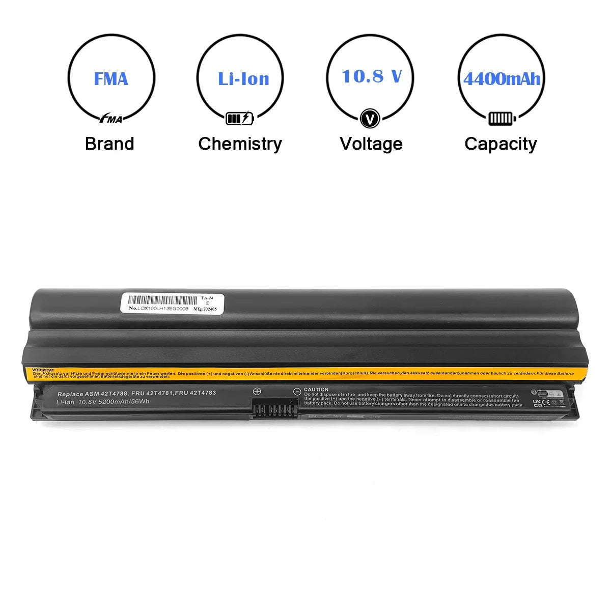 Laptop Notebook Battery Li-ion 10.8V 4400mAh To Lenovo Edge11 E10ThinkPad X100e x120E