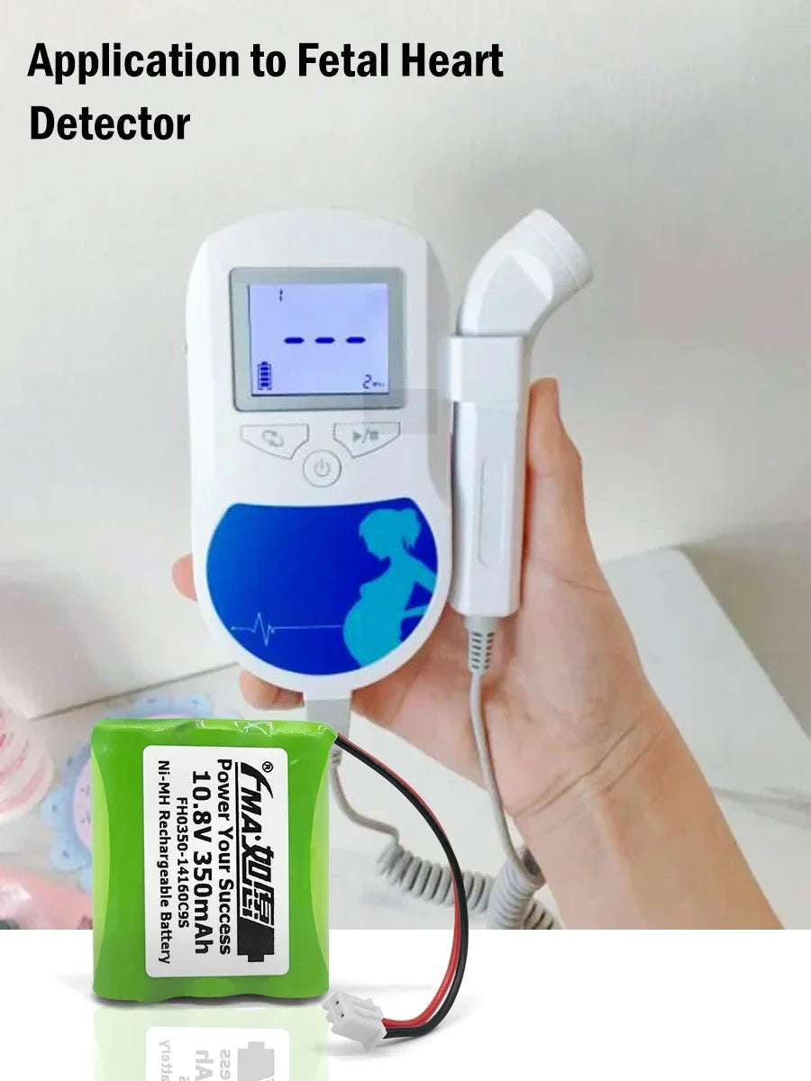 Ni-MH Rechargeable Battery 10.8V 350mAh for Doppler Fetal Heart Detector Portable Device
