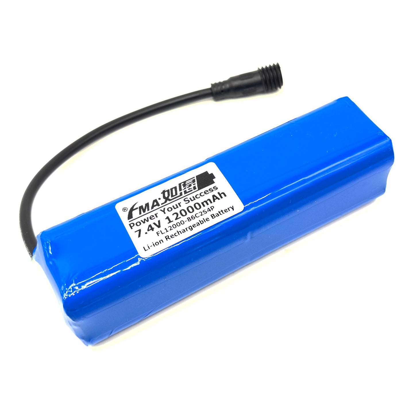 7.4V Li-ion Rechargeable Battery Pack 8800-14000mAh 2S4P with PCM for Bike Light Flashlight Headlight