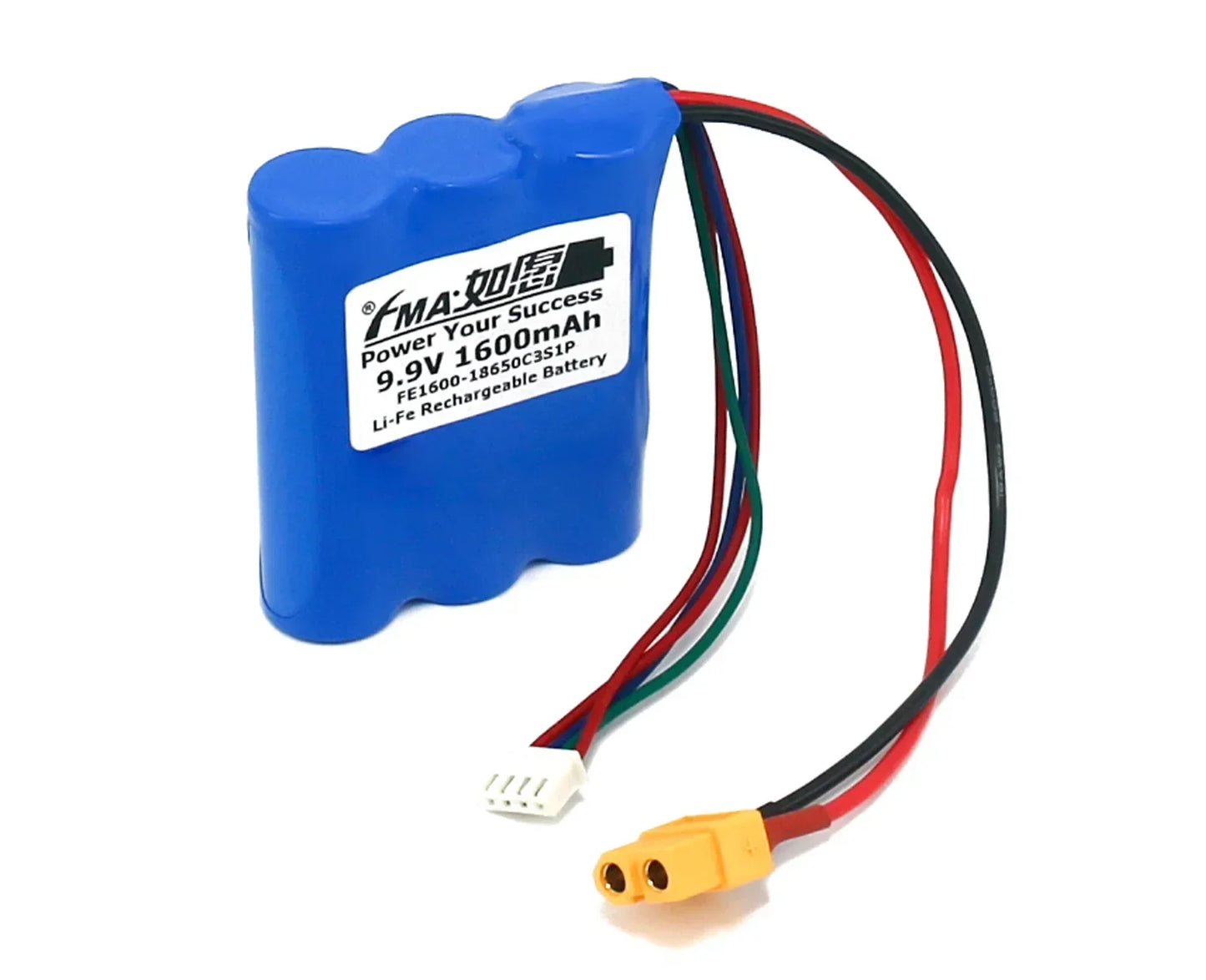 9.6V 1600mAh LiFePO4 Rechargeable Battery Pack for RC Cars, Boats & Model Planes
