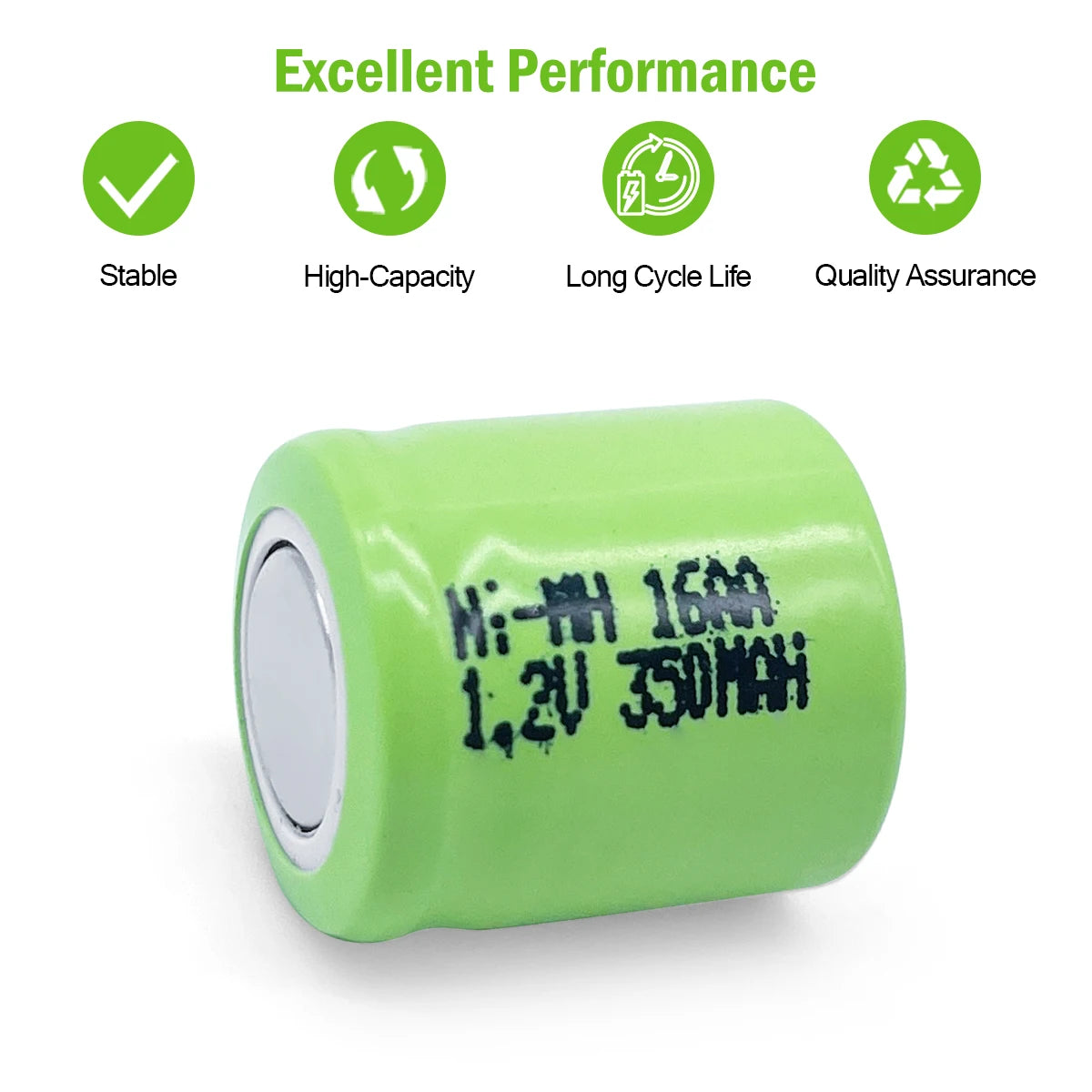 FMA 1.2V 1/3AA 350mAh Ni-MH Rechargeable Battery for Emergency Exit Light Door Lock Voice Module | Bulk 200–1000pcs