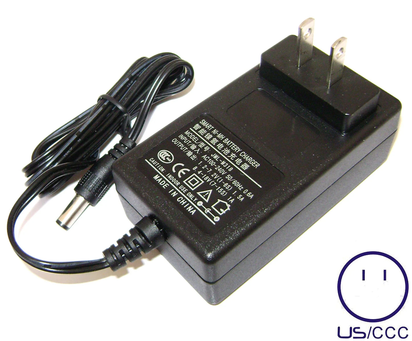 Ni-MH Ni-Cd Battery Smart Charger for Voltage in 1.2V 2.4V 3.6V 4.8V 6V 7.2V 8.4V 9.6V 10.8V 12V 13.2V 14.4V 15.6V 16.8V 18V