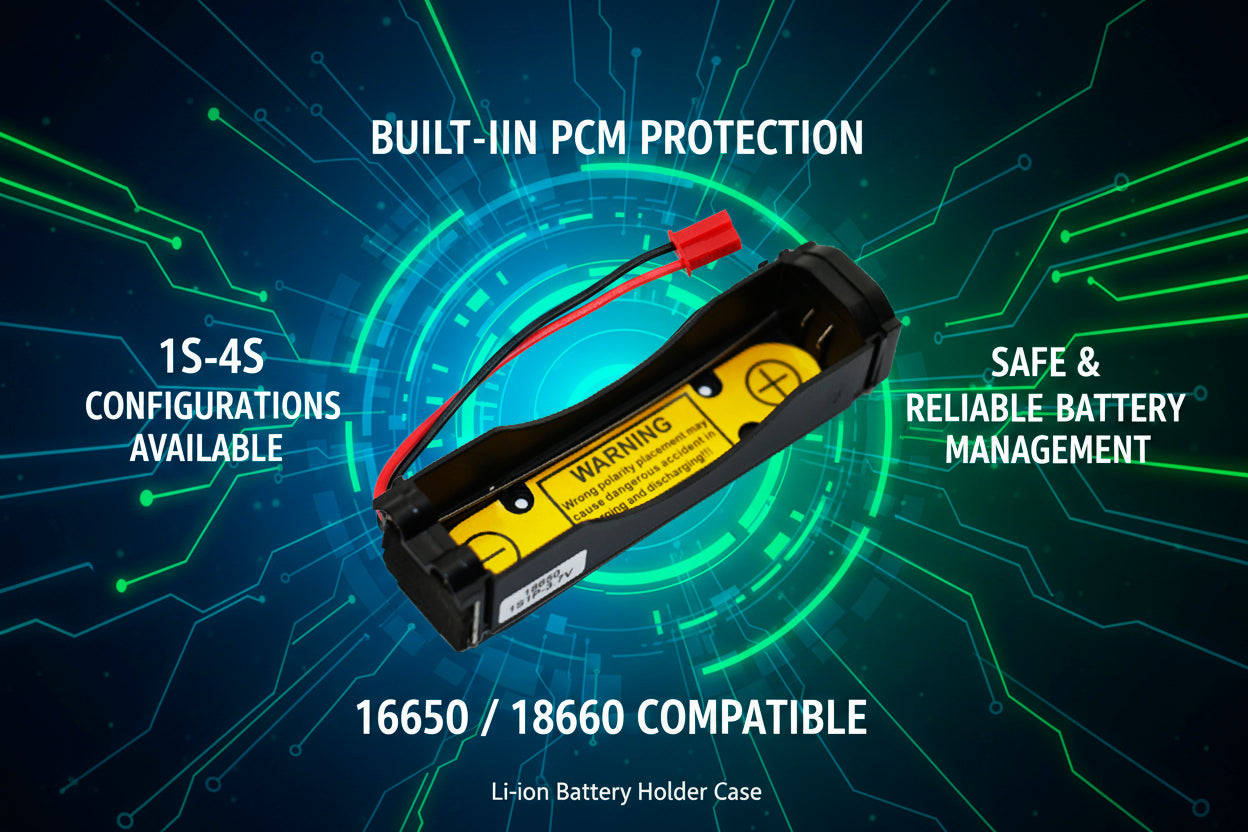 Battery holder for 18650 16650 Li-ion battery
