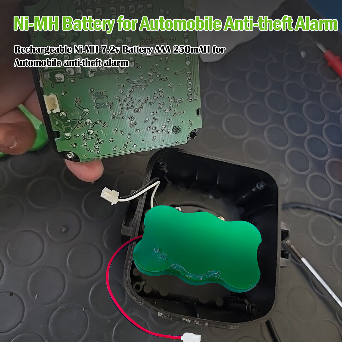 Self-Powered Car Alarm Device 80H 160H 250H 7.2V 80-250mAh Ni-MH Button Battery