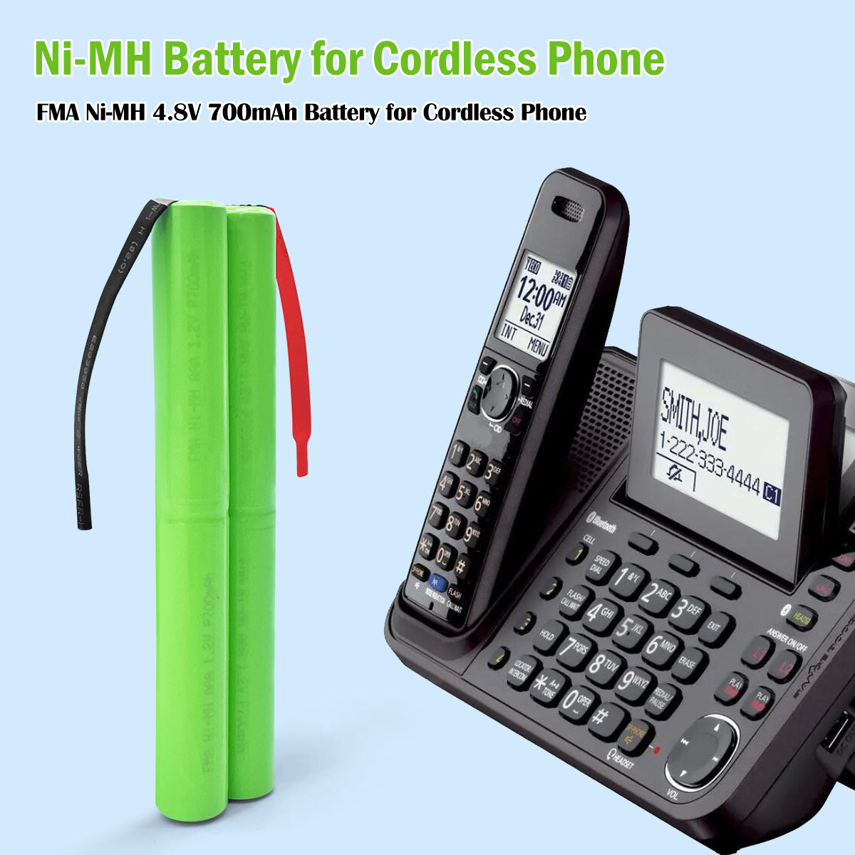 FMA Battery Ni-MH battery 10440C4SH 4.8V 700mAh-Wide application
