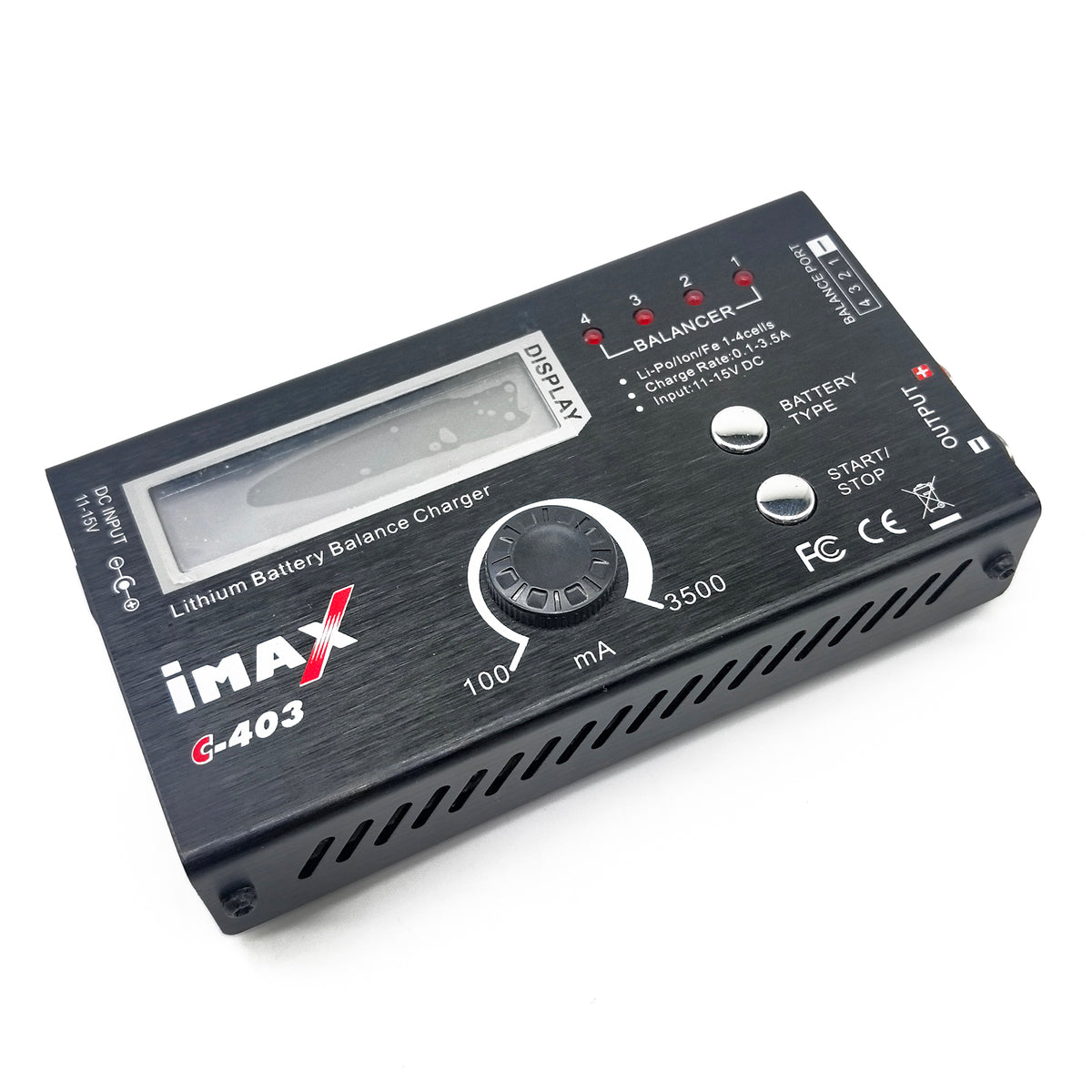 1-4S 3.7/7.4/11.1/14.8V Li-Po/Li-ion 3.2/6.4/9.6/12.8V LiFe Battery Balance Charger Kit with 12V 5A Power Adapter & EC5 Cable