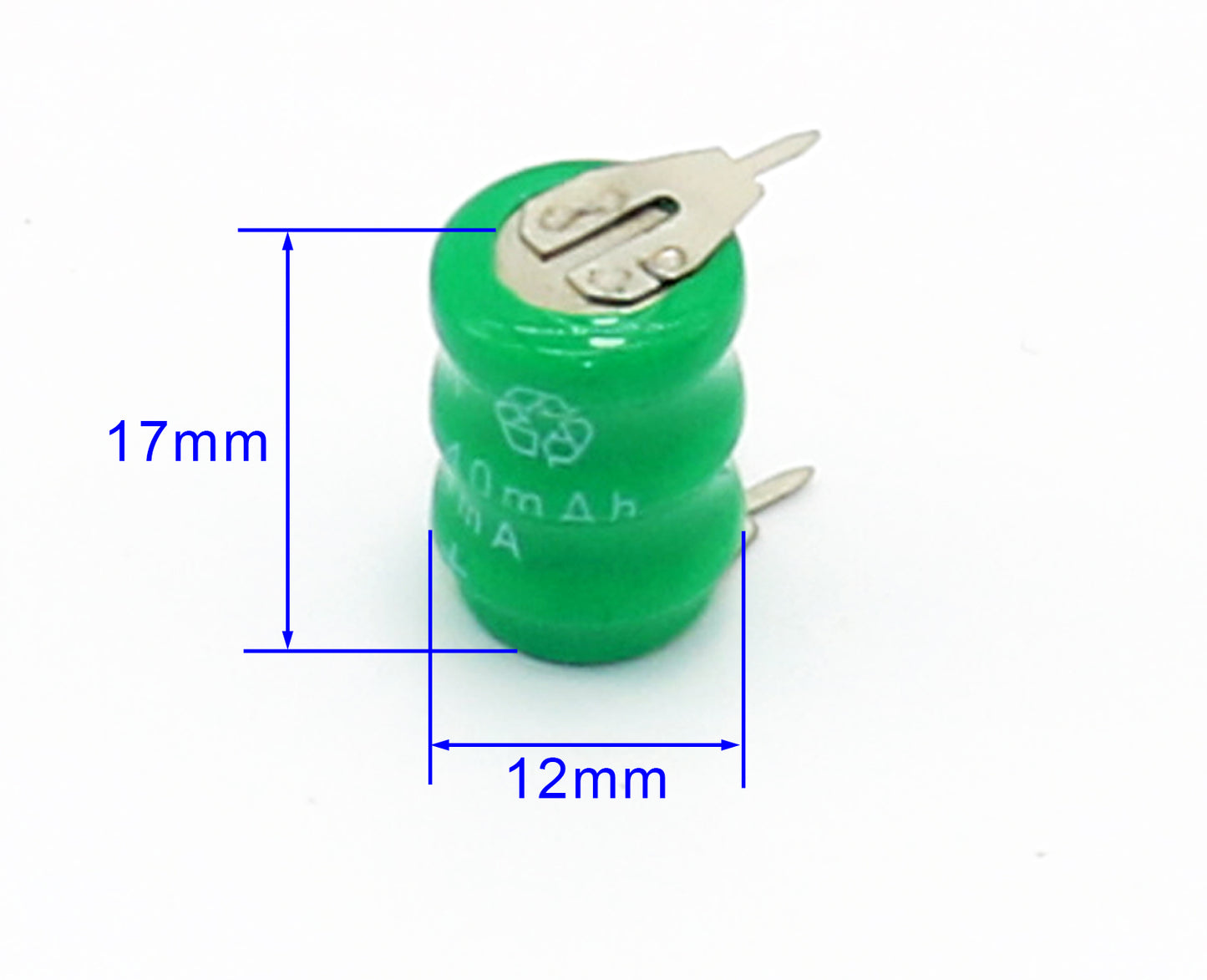 3.6V 40mAh Button Ni-MH Rechargeable Battery for PLC Controllers CNC Machines Data Power Supply