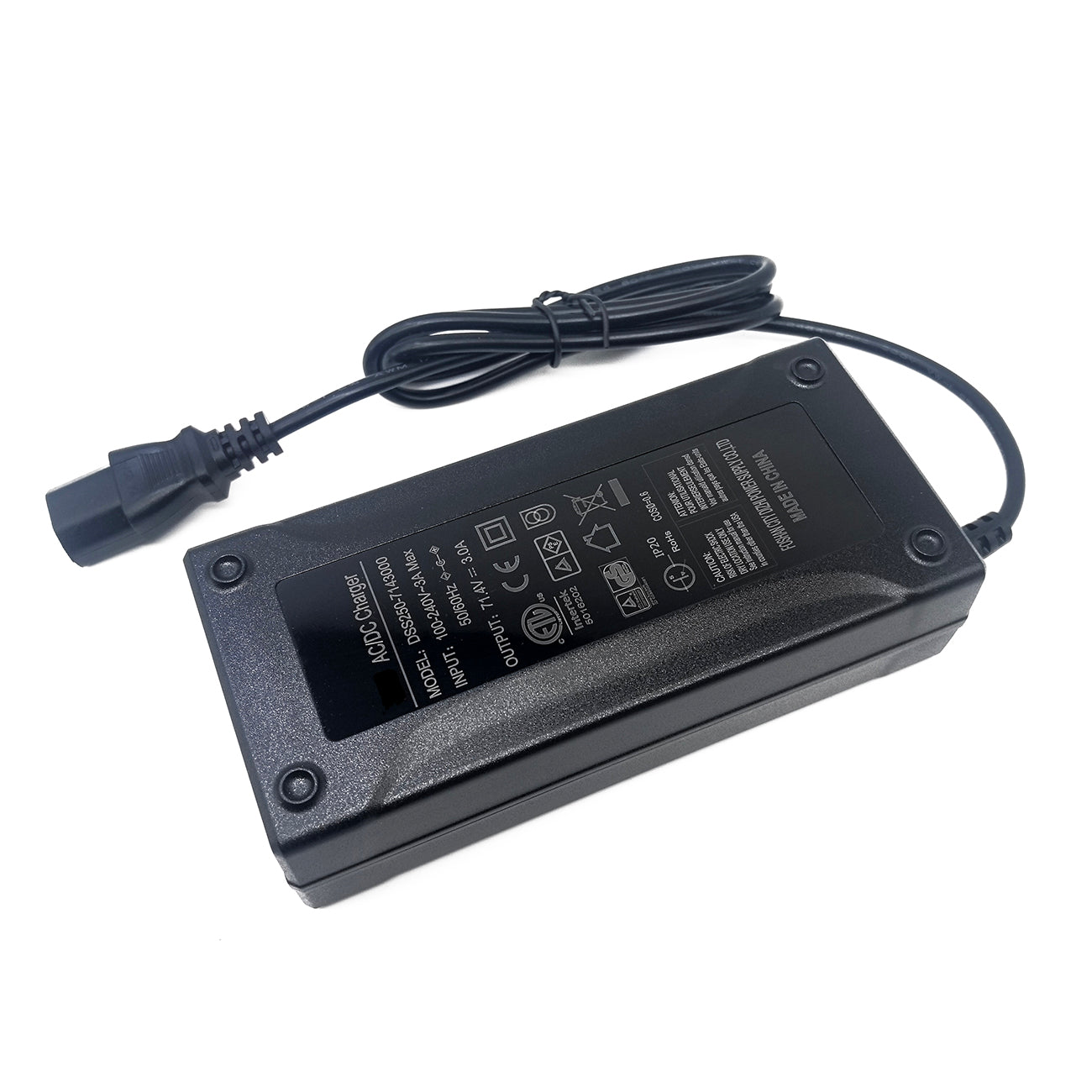 Smart Fast Charger 71.4V 3A for 60V 61.2V Li-ion Battery Pack (17S) | FMA Intelligent Charger