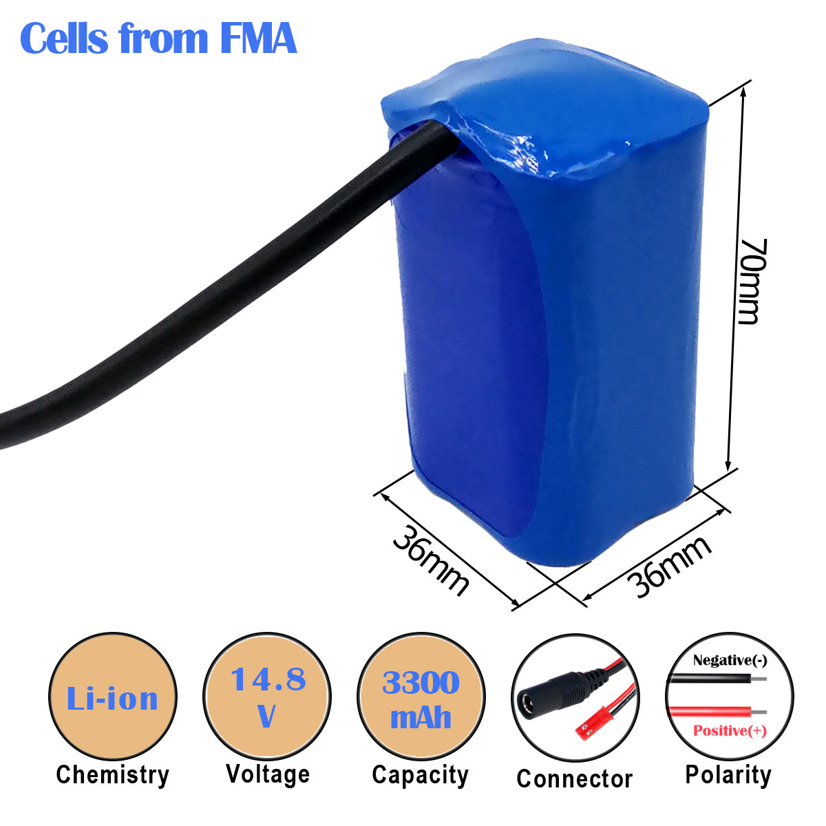 14.8V Li-ion Battery for Speaker Aibimy MY282BTS Vacuum Cleaner Robot Sweeper