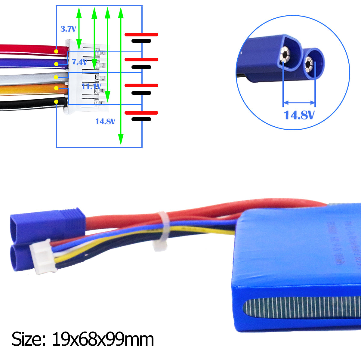 1.8AH 386888-Size and Voltage