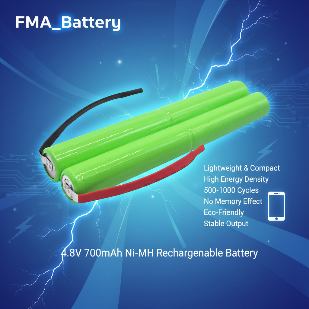 FMA_Battery 4.8V 700mAh Ni-MH Rechargeable Battery for Mobile Phone