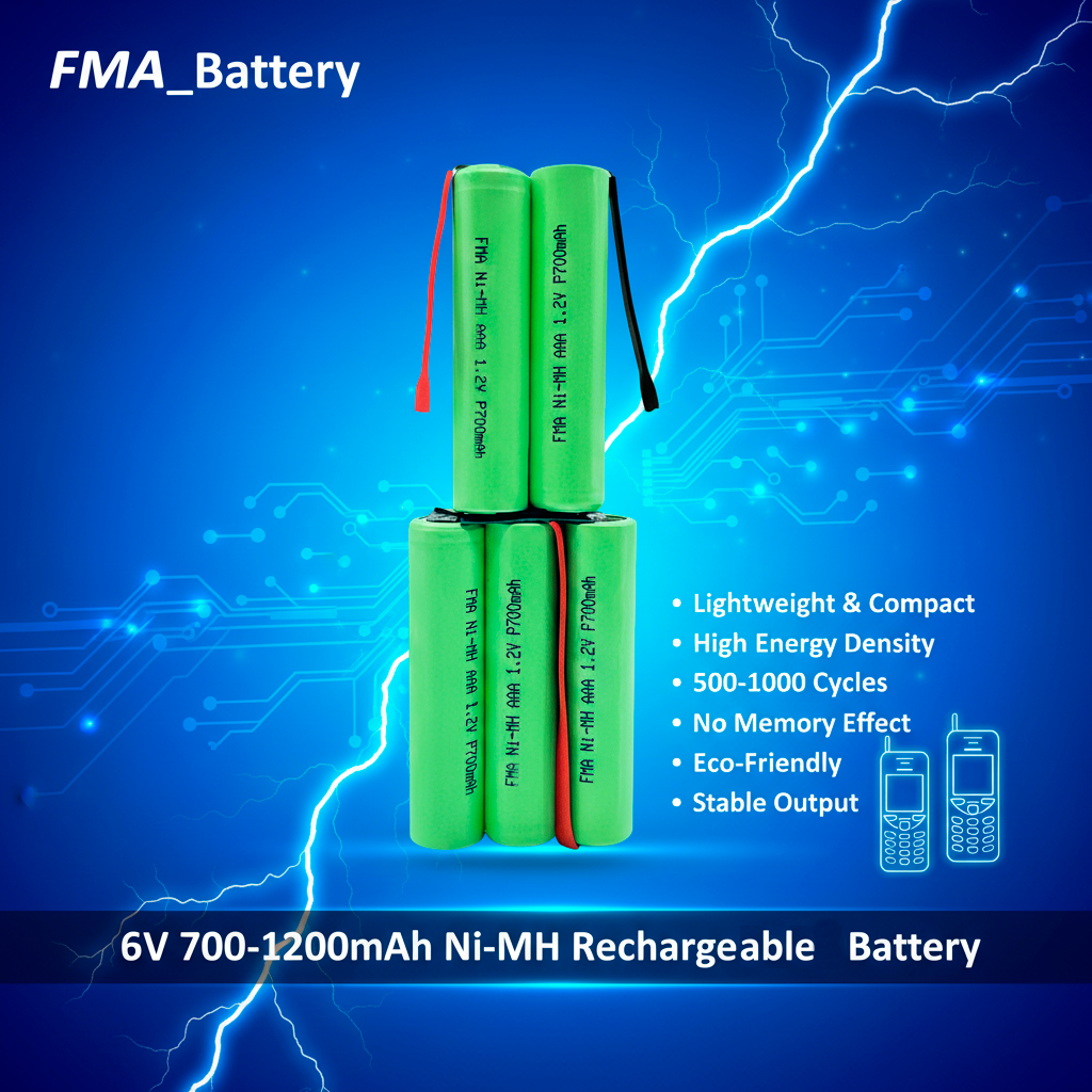 6V 700-1200mAh Ni-MH Battery for Nokia 3110 & Ericsson 337/388/398 Mobile Phones
