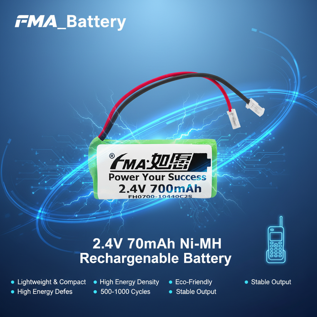 FMA_Battery 2.4V 700mAh Ni-MH Rechargeable Battery for AT&T Cordless Phone BT18433 BT28433 BT6010