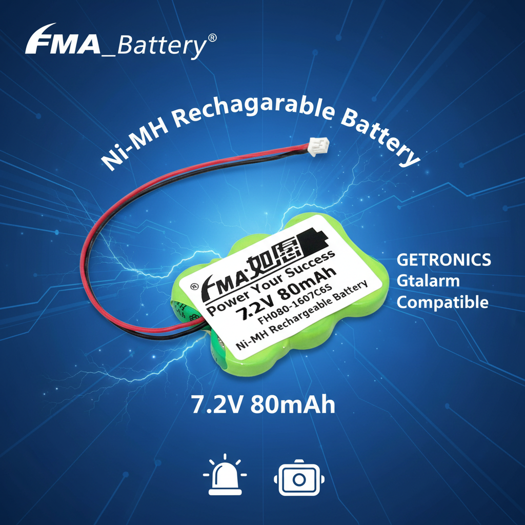 7.2V 80mAh Ni-MH Rechargeable Battery for GETRONICS Gtalarm Car Alarm