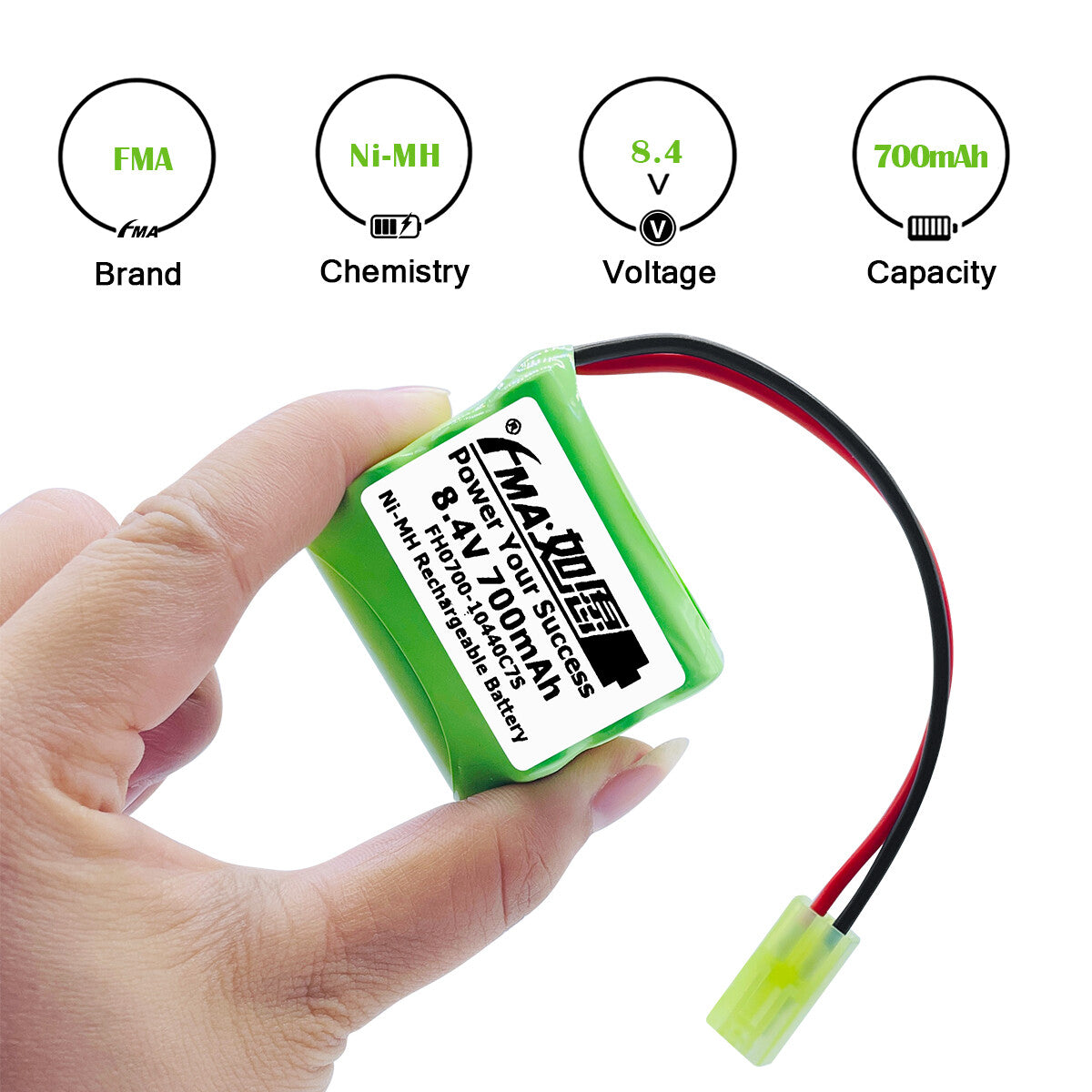 Ni-MH battery 8.4V 700mAh-Parameters
