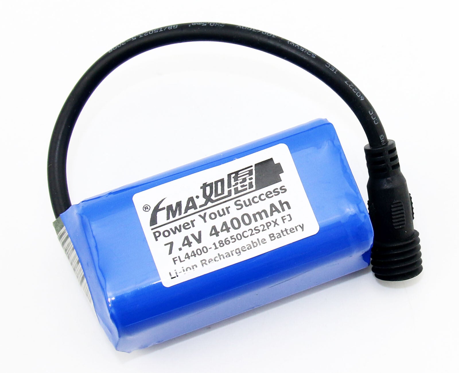 7.4V 4400mAh Li-ion Battery - with waterproof DC 5.5/2.1mm connector