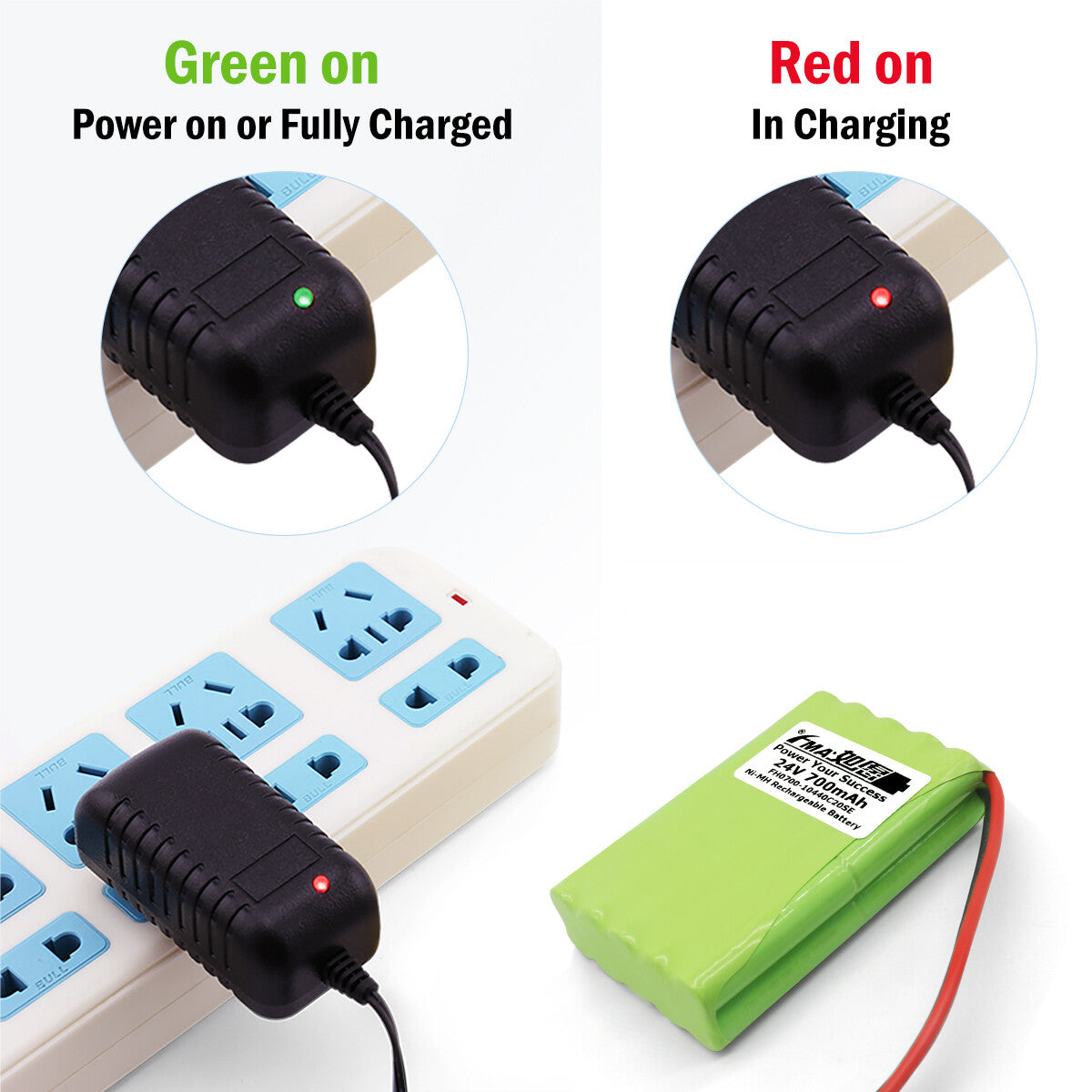 Ni-MH battery 24V 700mAh-Correct Charging status