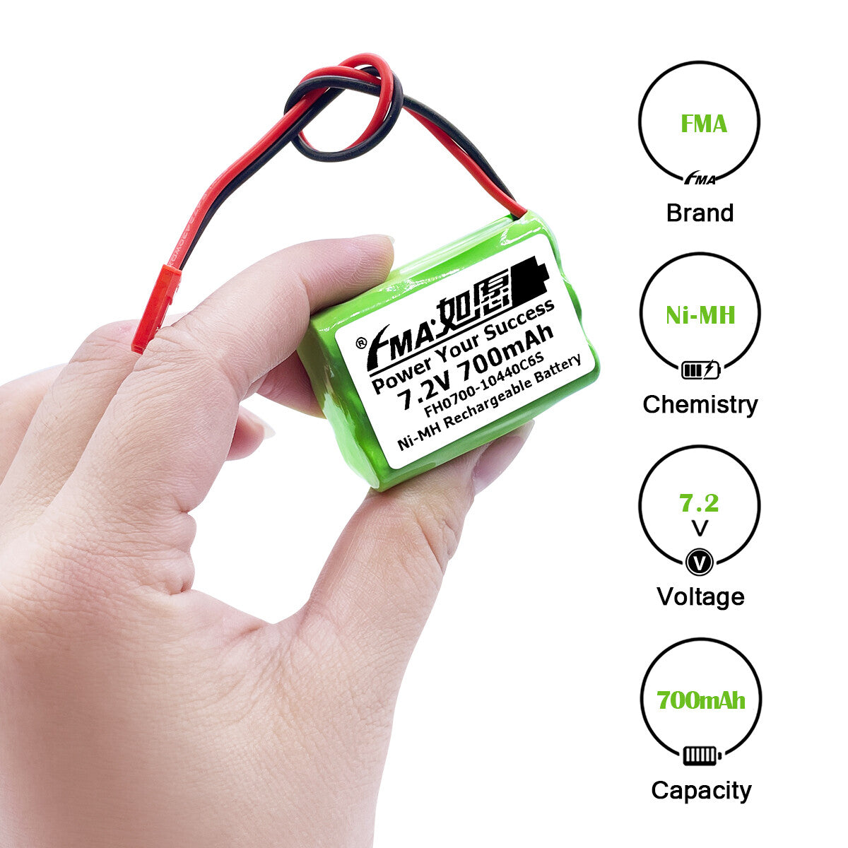 Ni-MH battery 6V 700mAh-Parameters
