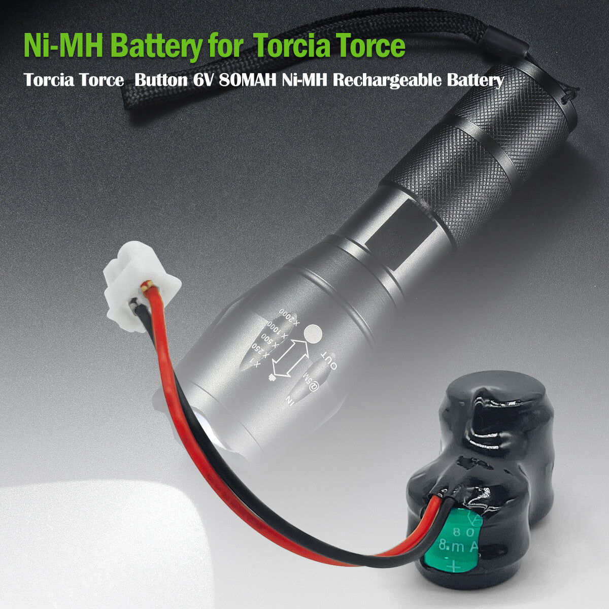 FMA Battery Ni-MH battery Button pack 6V 80mAh 5SH-Wide application
