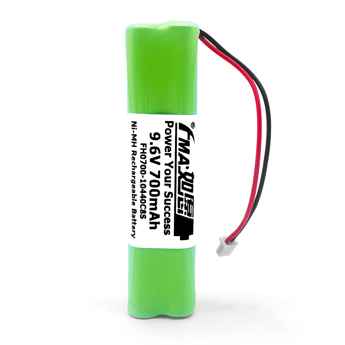 Ni-MH battery 9.6V 700mAh-Front view
