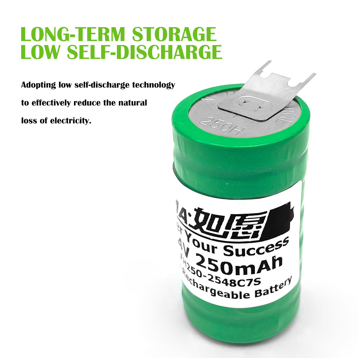 FMA Battery Ni-MH battery Button pack 8.4V 250mAh 7ST-Front view
