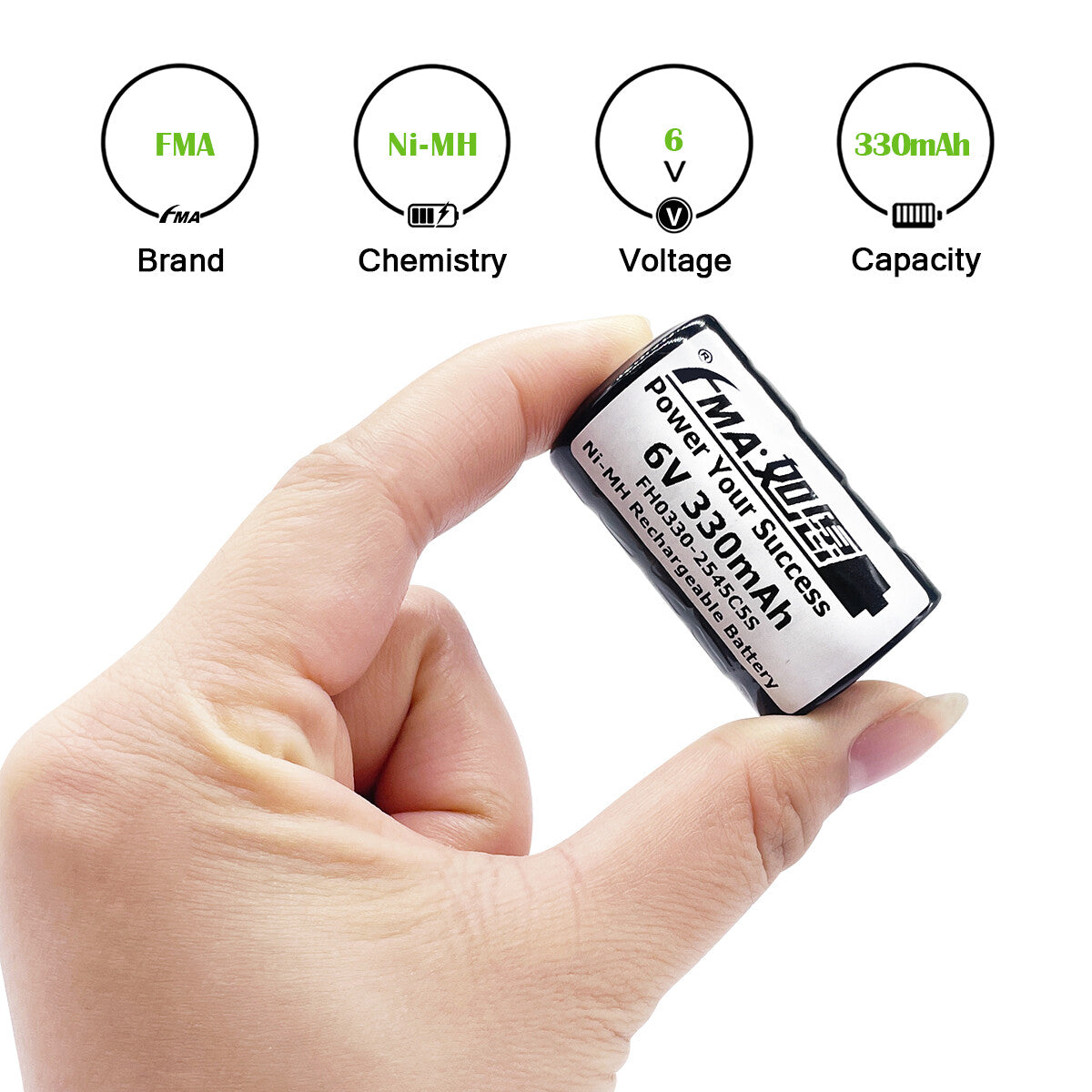 Car Alarm Electronic Throat 6V 330mAh Ni-MH Battery Rechargeable Button