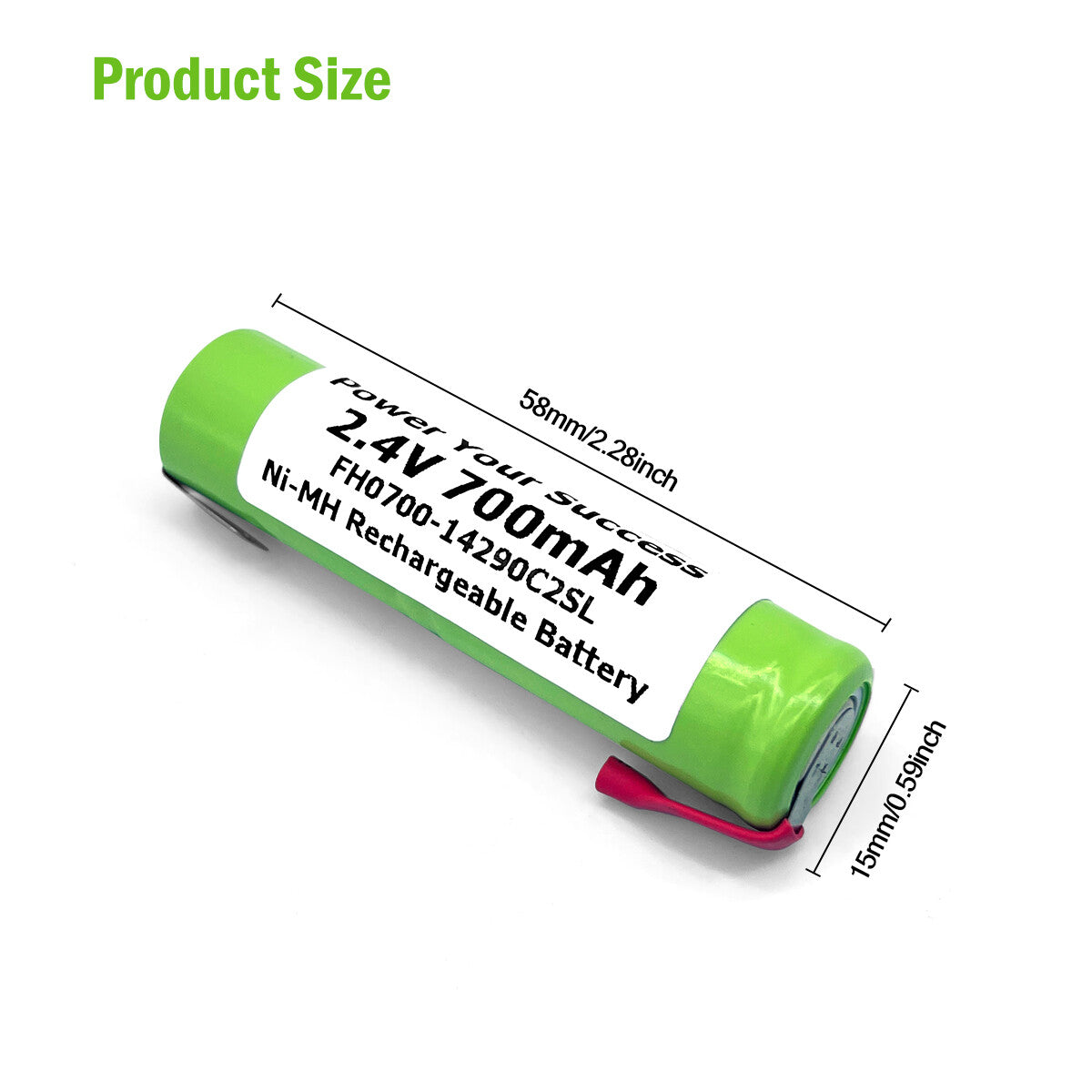 Toothbrush Colgate A1500 Spare Shaver Razor 2.4V 220-4000mAh Ni-MH Battery