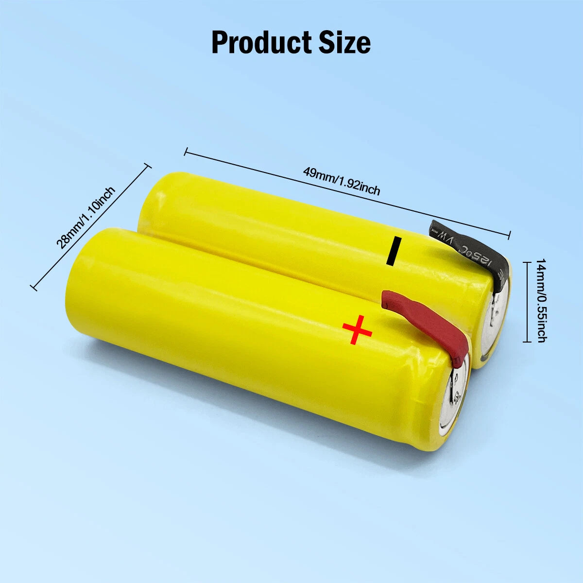 Ni-Cd 2.4V AA series 14x28x49mm