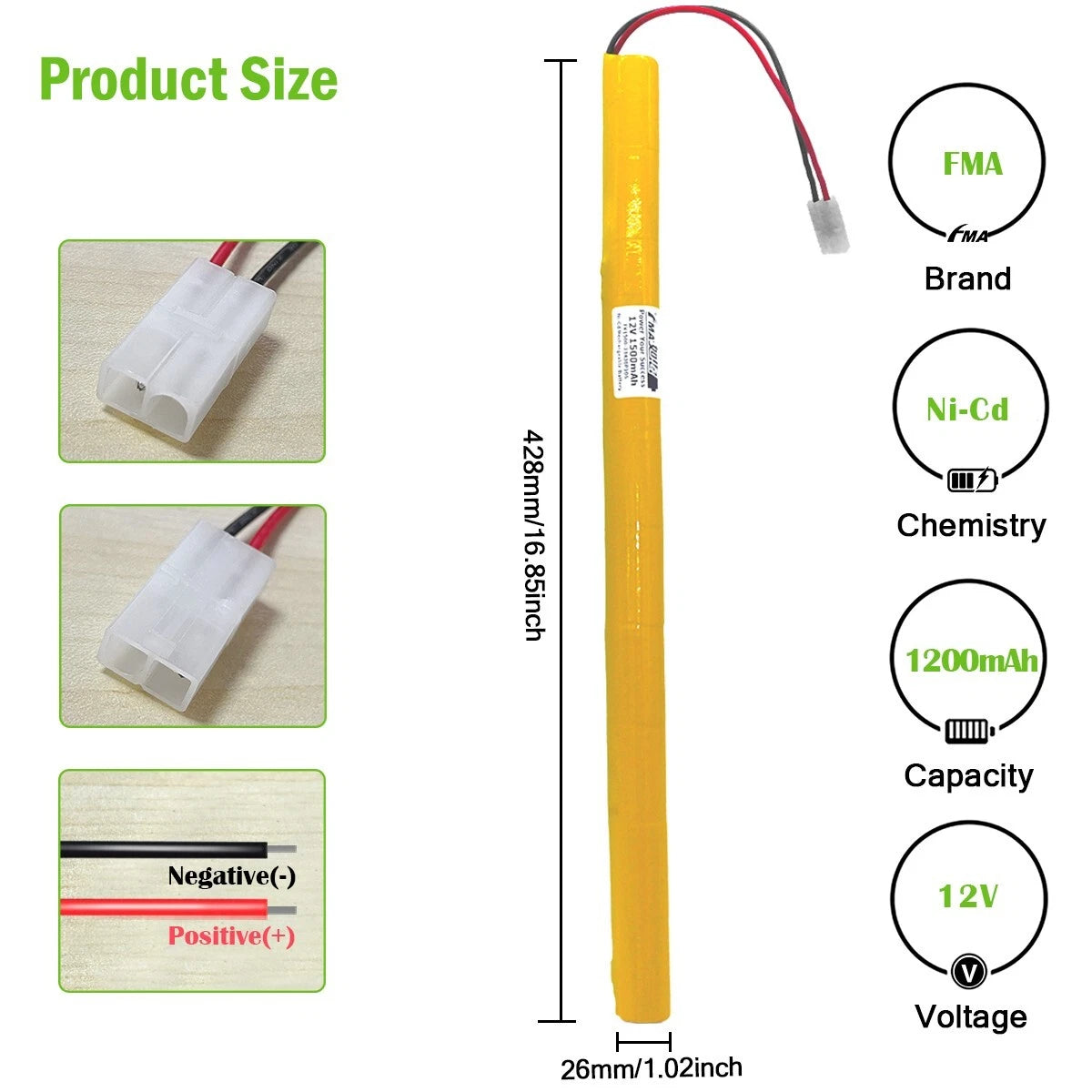 Ni-Cd 1200mAh with Tamiya connector