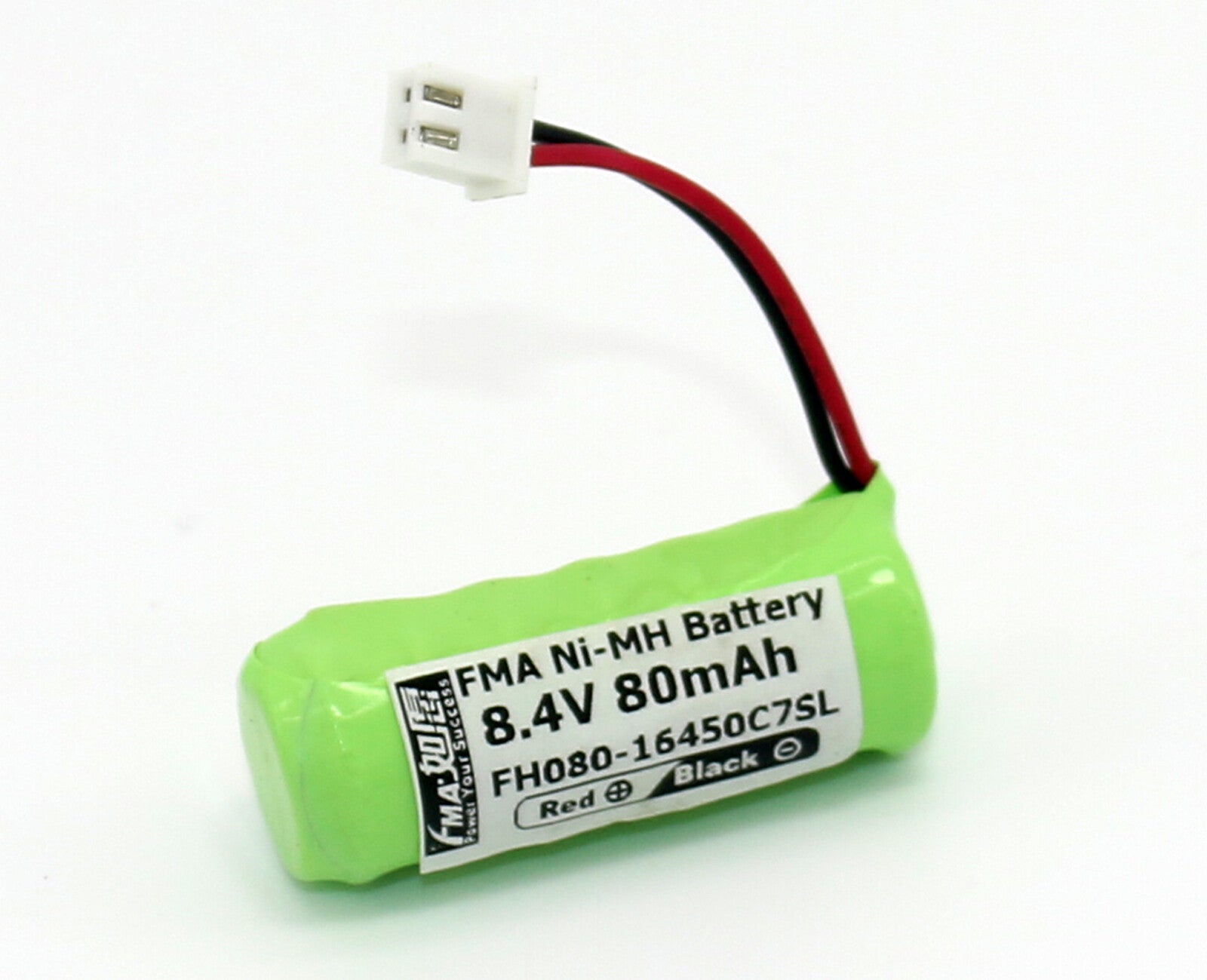 FMA Battery Ni-MH battery Button pack 8.4V 80mAh 7SL-Front view
