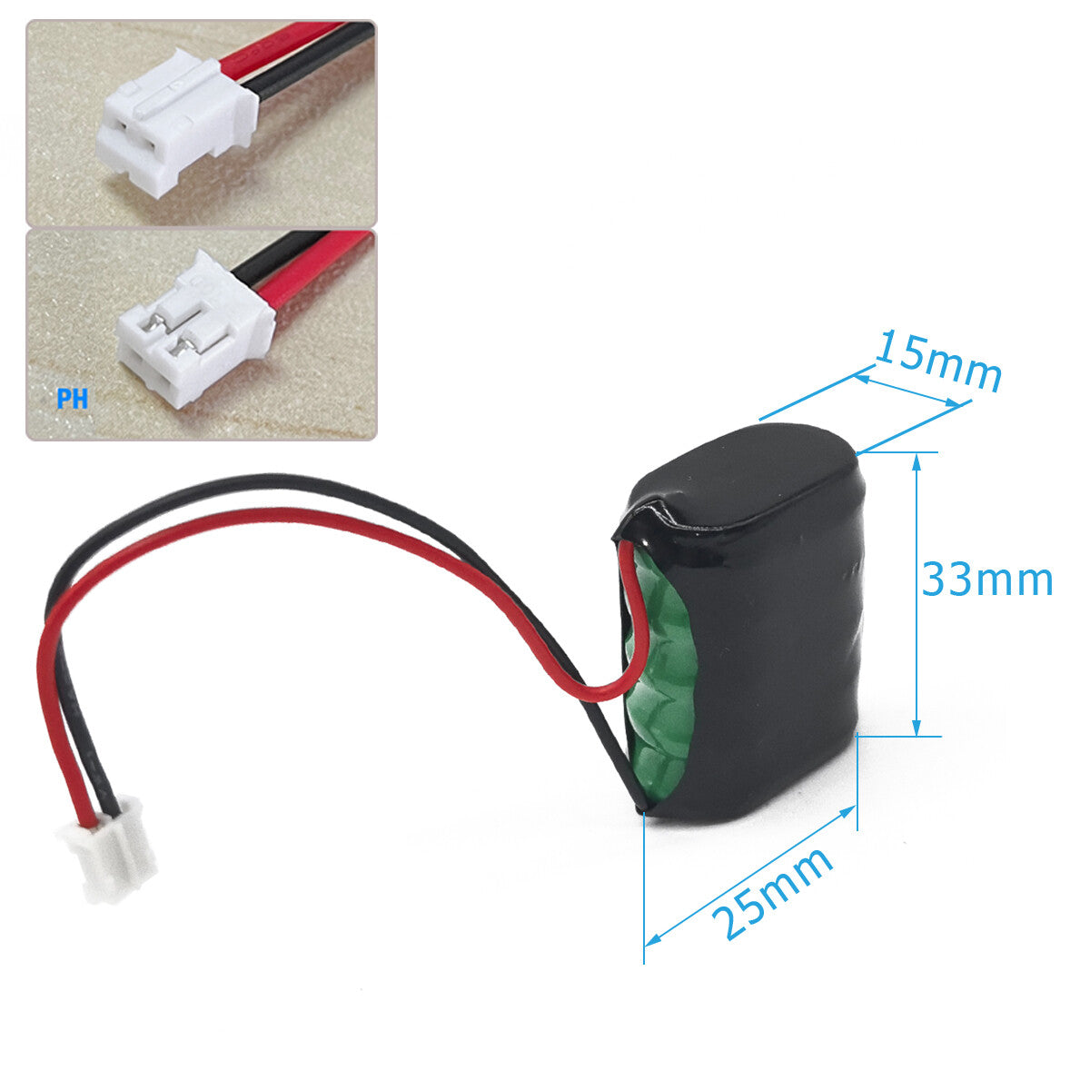 FMA Battery Ni-MH battery Button pack 6V 160mAh 5SL-Size and connector