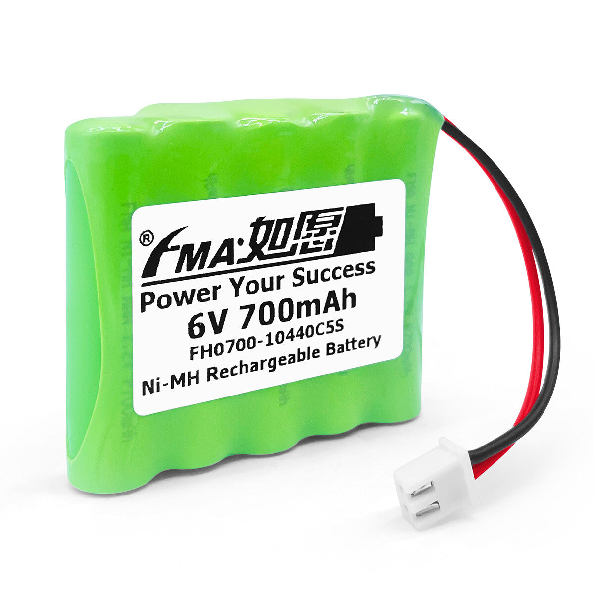 Ni-MH battery 6V 700mAh-Customizable connector
