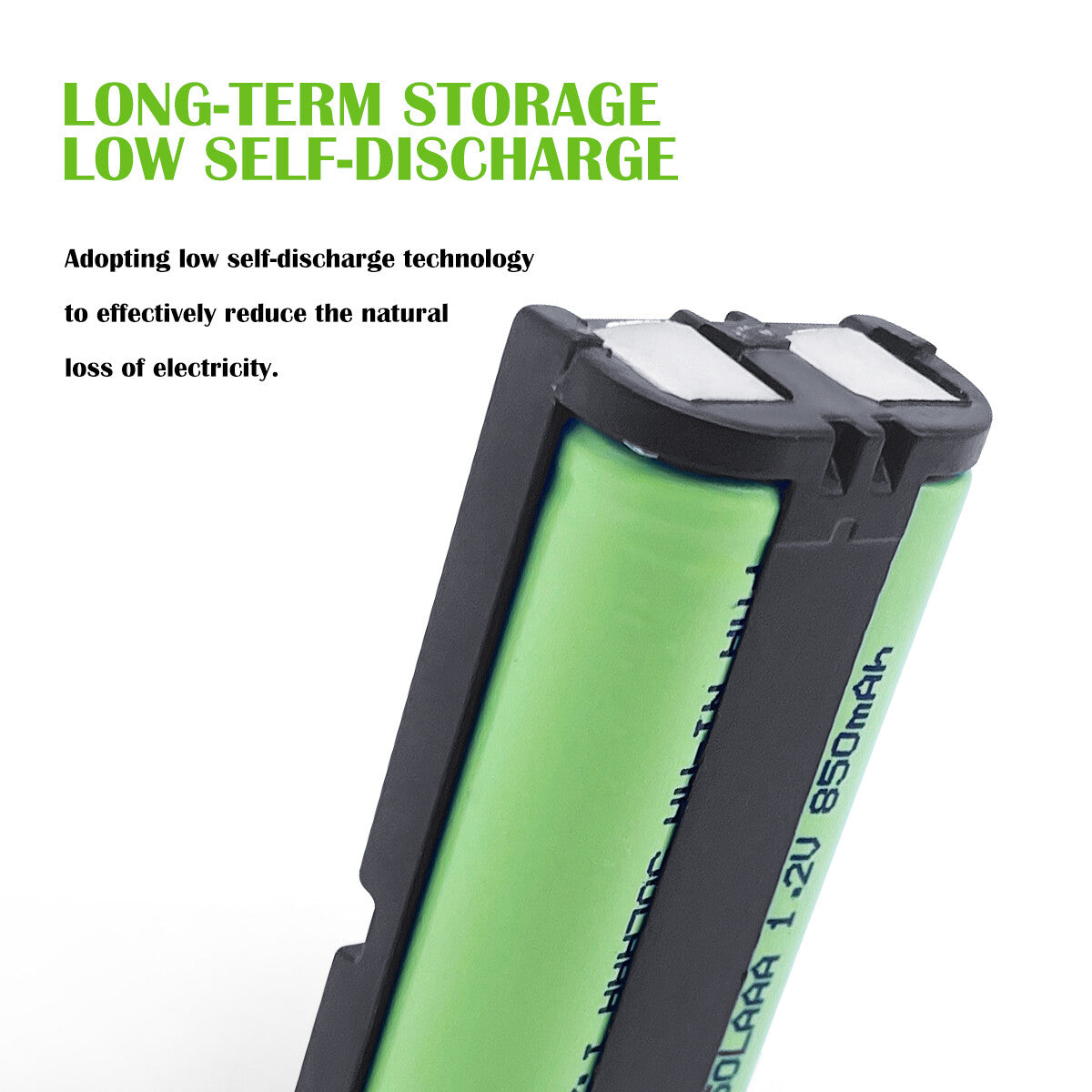 FMA Battery Ni-MH battery P105 2.4V 850mAh-Contacts
