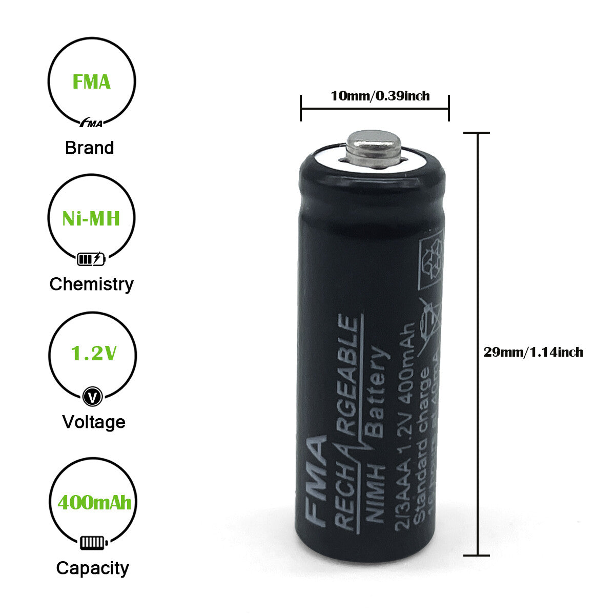 Durable cell iDECT X1/X1i Cordless Phone 2/3AAA 1.2V 400mAh Ni-MH Battery for Decorative Solar-Powered Light LIVARNO HG04235D