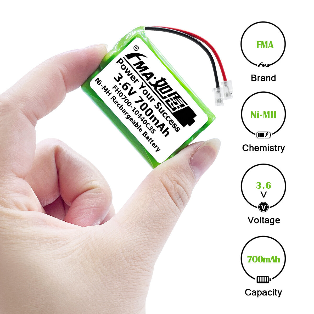 3.6V 700mAh Ni-MH Battery for GE Cordless Phone BT-1006 BT-800 BT-904